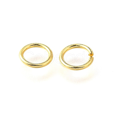 Brass Open Jump Rings KK-V007-004G-06-1