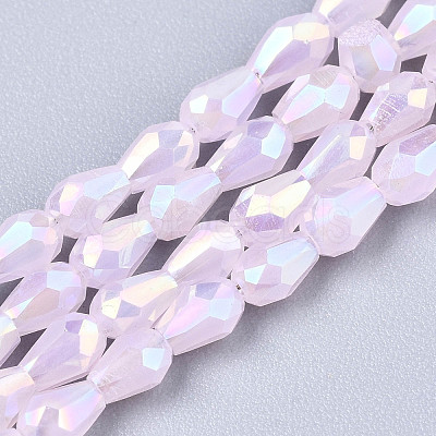 Electroplate Glass Beads Strands EGLA-S194-02A-B02-1