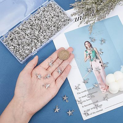 400Pcs Plating ABS Plastic Pendants KY-FH0001-16-1