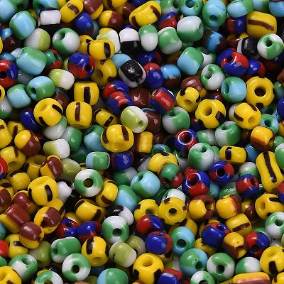 6/0 Opaque Colours Seep Glass Beads SEED-M006-M-1