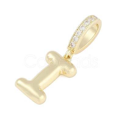 Brass Micro Pave Clear Cubic Zirconia Pendants KK-M289-01I-G-1