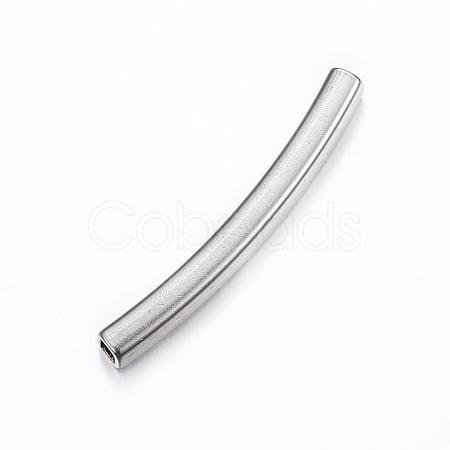 Tarnish Resistant 304 Stainless Steel Tube Beads STAS-G137-24P-1