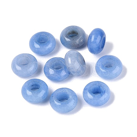 Dyed Natural White Jade European Beads G-N359-17A-11-1