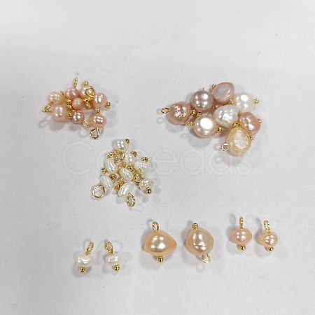 30Pcs 3 Styles Natural Cultured Freshwater Pearl Nuggets Charms PALLOY-PH01622-1