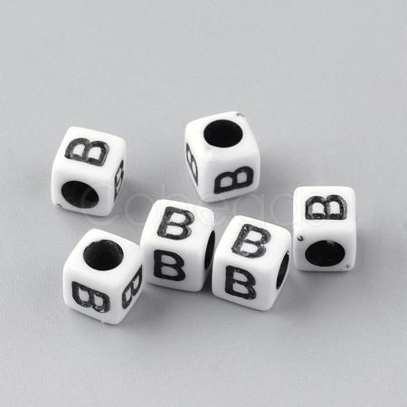 Opaque Acrylic Beads SACR-Q188-02B-1