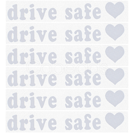 Laser PVC Drive Safe Self Adhesive Car Stickers STIC-WH0013-09A-1