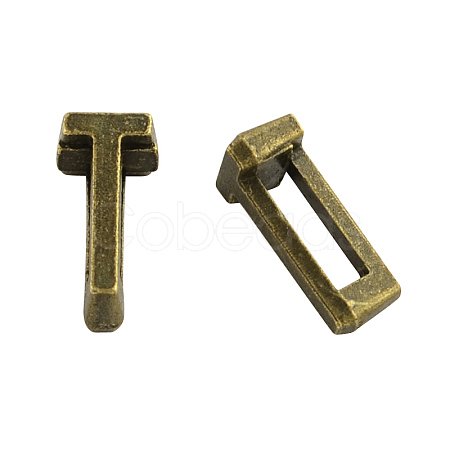 Tibetan Style Alloy Letter Slide Charms TIBEB-Q055-20AB-NR-1