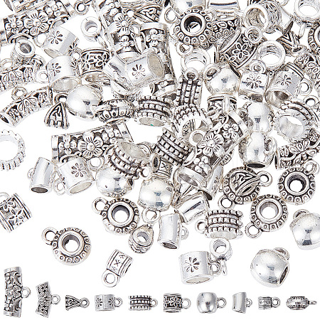 100Pcs 10 Styles Alloy Hangers Links TIBE-SC0002-17-1