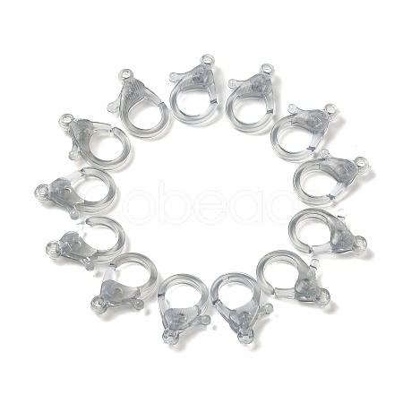 Transparent Plastic Lobster CLaw Clasps KY-H005-A04-1