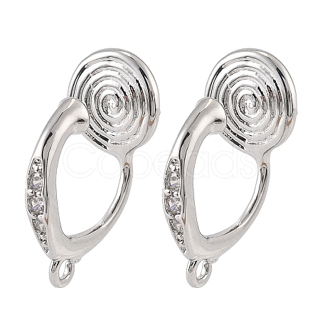 Brass Clip-on Earring Findings LS-KK-K371-27A-P-1