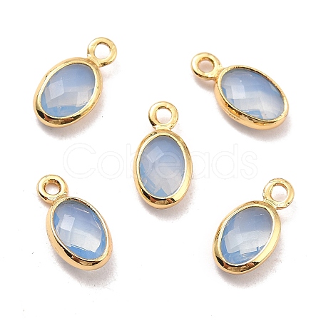 Eco-Friendly Brass with Glass Pendants X-KK-K268-01J-1