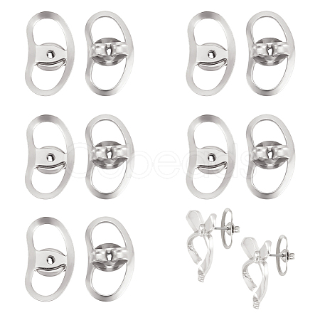 10Pcs Brass Ear Nuts KK-UN0004-78P-1