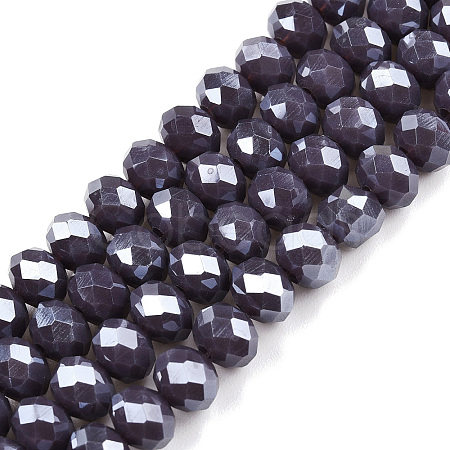 Electroplate Glass Beads Strands EGLA-A044-P6mm-A11-1