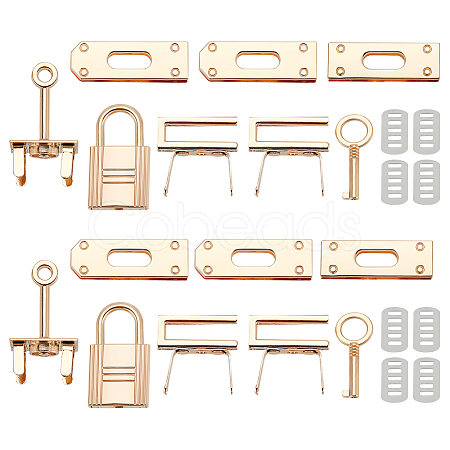 2 Sets Alloy Bag Lock Clasp Set FIND-WR0006-90-1