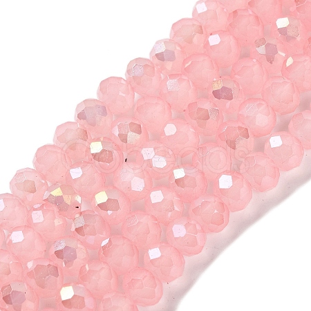 Baking Electroplate Glass Beads Strands DGLA-A039-J8mm-B08-1