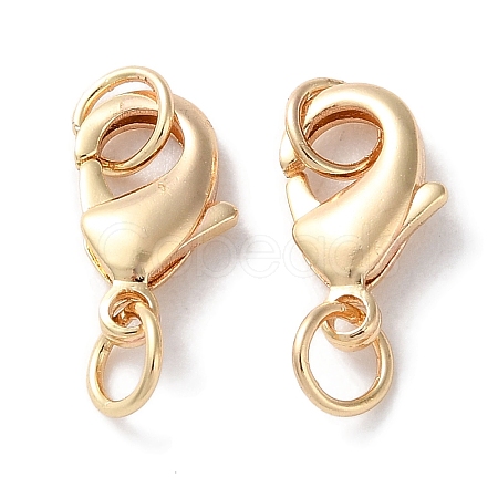 Rack Plating Brass Lobster Claw Clasps KK-F090-26LG-02-1