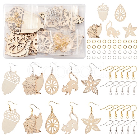 DIY Thanksgiving Day Earring Making Kit WOOD-FS0001-06-1