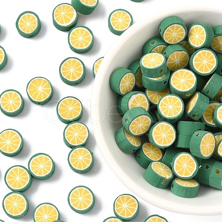 100Pcs Handmade Polymer Clay Beads CLAY-YW0002-52A-1