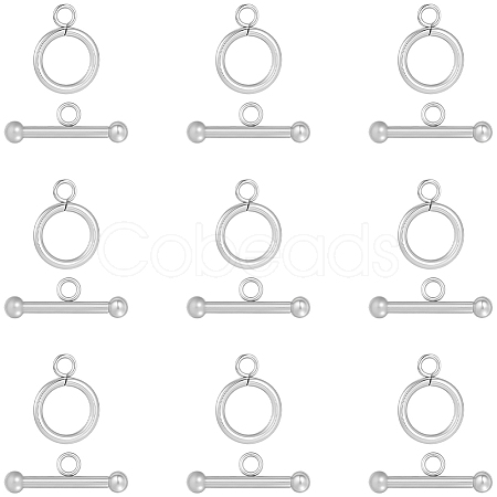 25Pcs 304 Stainless Steel Toggle Clasps STAS-BBC0009-60B-1