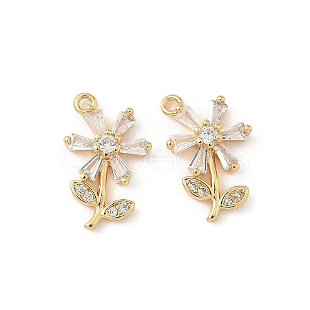 Brass Micro Pave Cubic Zirconia Pendants X1-KK-C099-02G-03-1