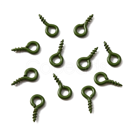 Stoving Varnish 100Pcs Iron Screw Eye Pin Peg Bails FIND-WH0036-29G-1