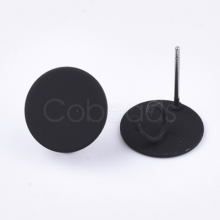 Spray Painted Iron Stud Earring Findings IFIN-S703-16A-1