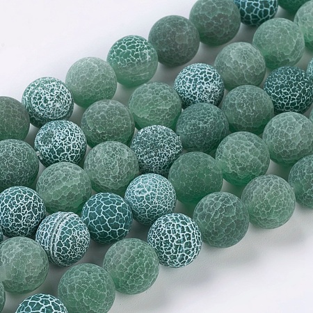 Natural Crackle Agate Beads Strands G-G055-10mm-4-1
