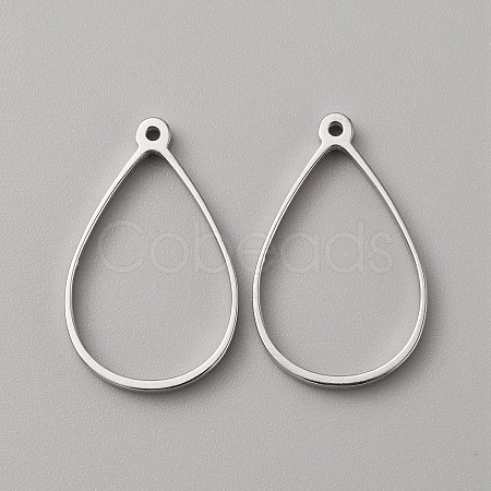 304 Stainless Steel Open Back Bezel Pendants FIND-WH0152-123G-1