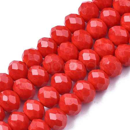 Electroplate Glass Beads Strands EGLA-A044-P8mm-A22-1