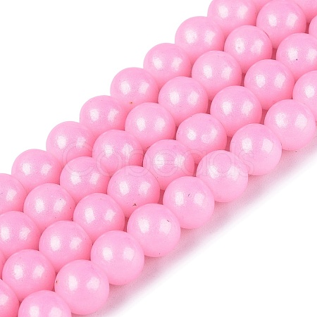 Baking Paint Glass Pearl Beads Strands DGLA-ZX001-05B-10-1