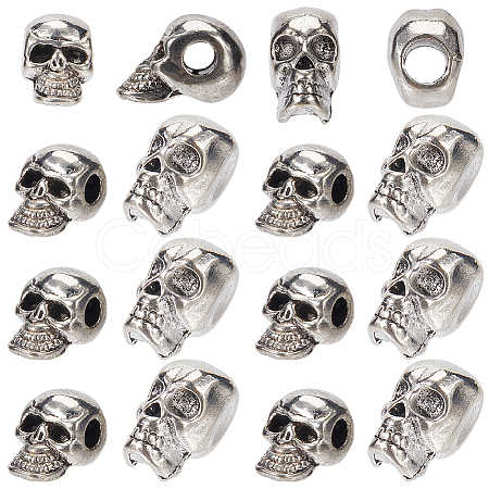 60Pcs 2 Styles Zinc Alloy European Beads FIND-SC0012-29-1