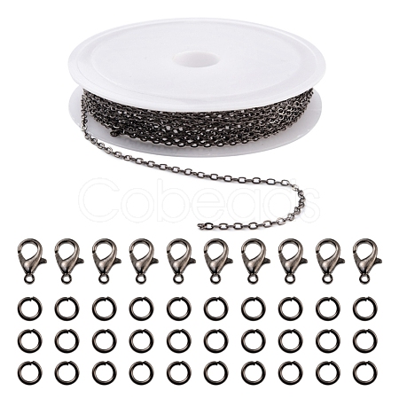 DIY 3m Brass Cable Chain Jewelry Making Kit DIY-YW0005-75B-1