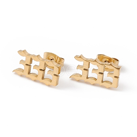 Number Earrings X-EJEW-F286-01G-G-1