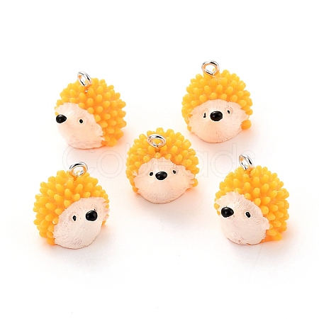 Autumn Theme Opaque Resin Pendants LS-RESI-I038-02P-1