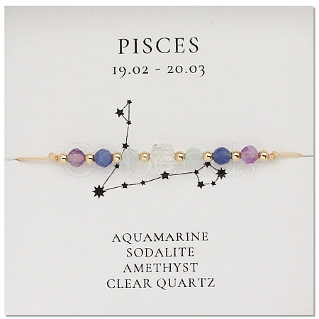 Natural Gemstone Constellation Beaded Bracelets NR2952-8-1