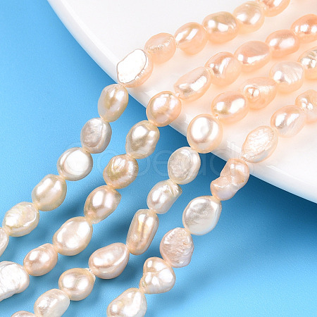 Natural Cultured Freshwater Pearl Beads Strands PEAR-N014-05J-1