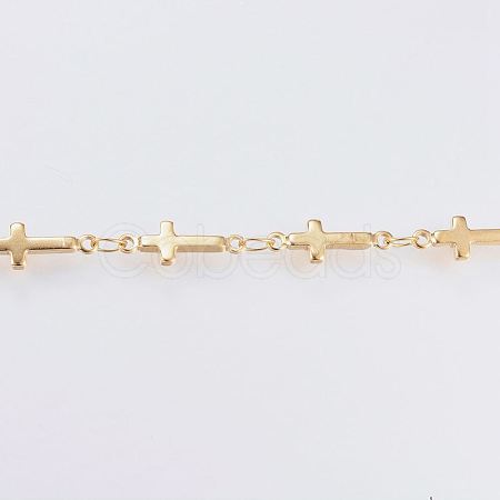 Ion Plating(IP) Handmade 304 Stainless Steel Bar Link Chains STAS-G038-21G-1