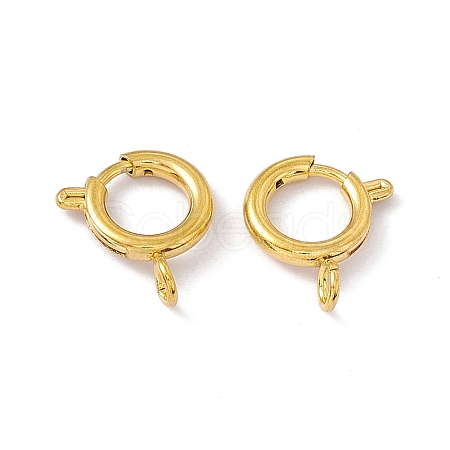 PVD Vacuum Plating 201 Stainless Steel Spring Ring Clasps STAS-J401-LD023-10-1