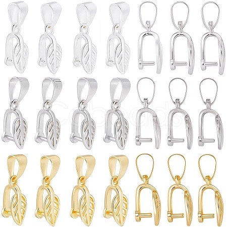 30Pcs 3 Colors Brass Ice Pick Pinch Bails KK-SP0002-03-1