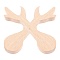 Unfinished Beech Wood Blank Spoon, Carving Spoons, for Wood Craft Supplies, Antlers Shape, BurlyWood, 170x53x21mm