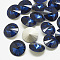 Pointed Back Glass Rhinestone Cabochons, Rivoli Rhinestone, Back Plated, Faceted, Cone, Montana, 16x7.5~8mm