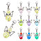 Angel Acrylic & Alloy Pendant Decorations, with 304 Stainless Steel Lobster Claw Clasps, Mixed Color, 35mm, 9 colors, 4pcs/color, 36pcs/set