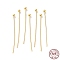 925 Sterling Silver Ball Head Pins, Real 18K Gold Plated, 24 Gauge, 20x0.5mm, Head: 1.5mm