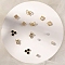 7 Pairs Anti-Tarnish Exquisite 925 Sterling Silver Stud Earrings Sets for Girls Women, Mixed Shape, Golden, Package Size: 75x75mm