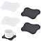 HOBBIESAY 4Pcs 2 Colors Irregular Acrylic Cup Mats, Multifunctional Decorative Coaster, Mixed Color, 96x115x3mm, 2pcs/color