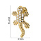 304 Stainless Steel Micro Pave Clear Cubic Zirconia Cartilage Earrings, Golden, Lizard, 8mm, Pin: 1.2mm