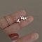 Alloy Earrings for Women, Leaf, 10mm