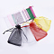 8 Colors Organza Bags, Organza Pouches for Potpourri, with Ribbons, Rectangle, Mixed Color, 15x10cm, 25pcs/color, 200pcs/set