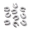 Tarnish Resistant 304 Stainless Steel Charms, Horseshoe, Stainless Steel Color, 9x8x3mm, Hole: 1.8mm