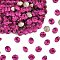 Preciosa&reg MAXIMA Crystal Round Stones, Czech Crystal, Dura Foiling, Round(431 11 615 Chaton), 70350 Fuchsia, SS6/PP13(1.9~2.1mm)